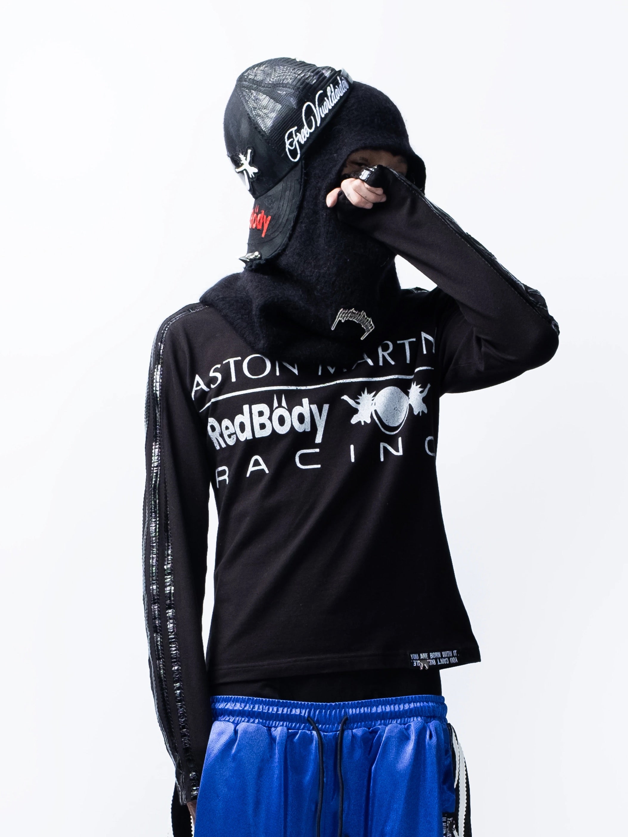 【F.V.V.O】Parody Logo Slim-Fit Long Sleeve Tee