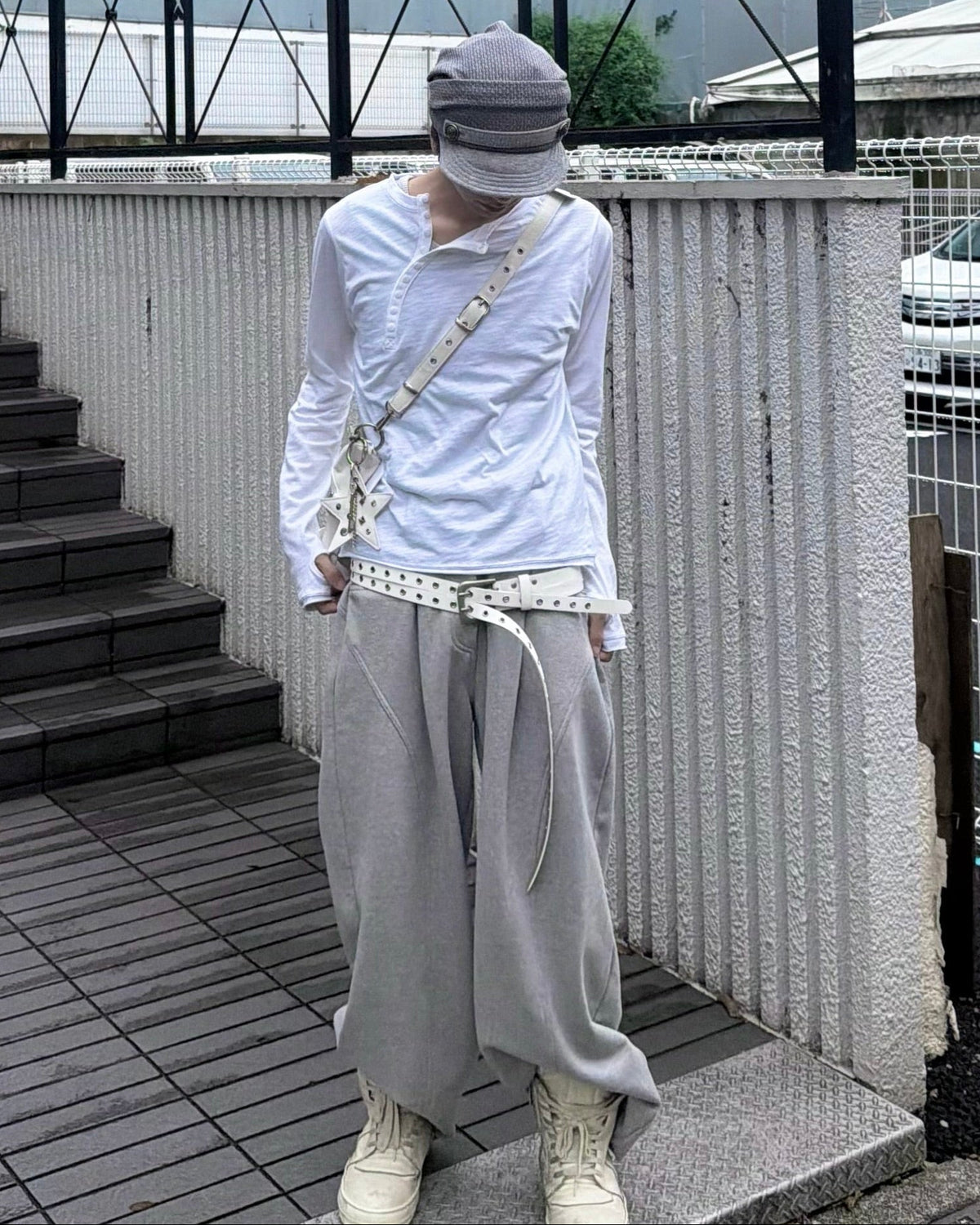 受注制【nmtc+】Curved Seam Wide Sweat Pants (2color)