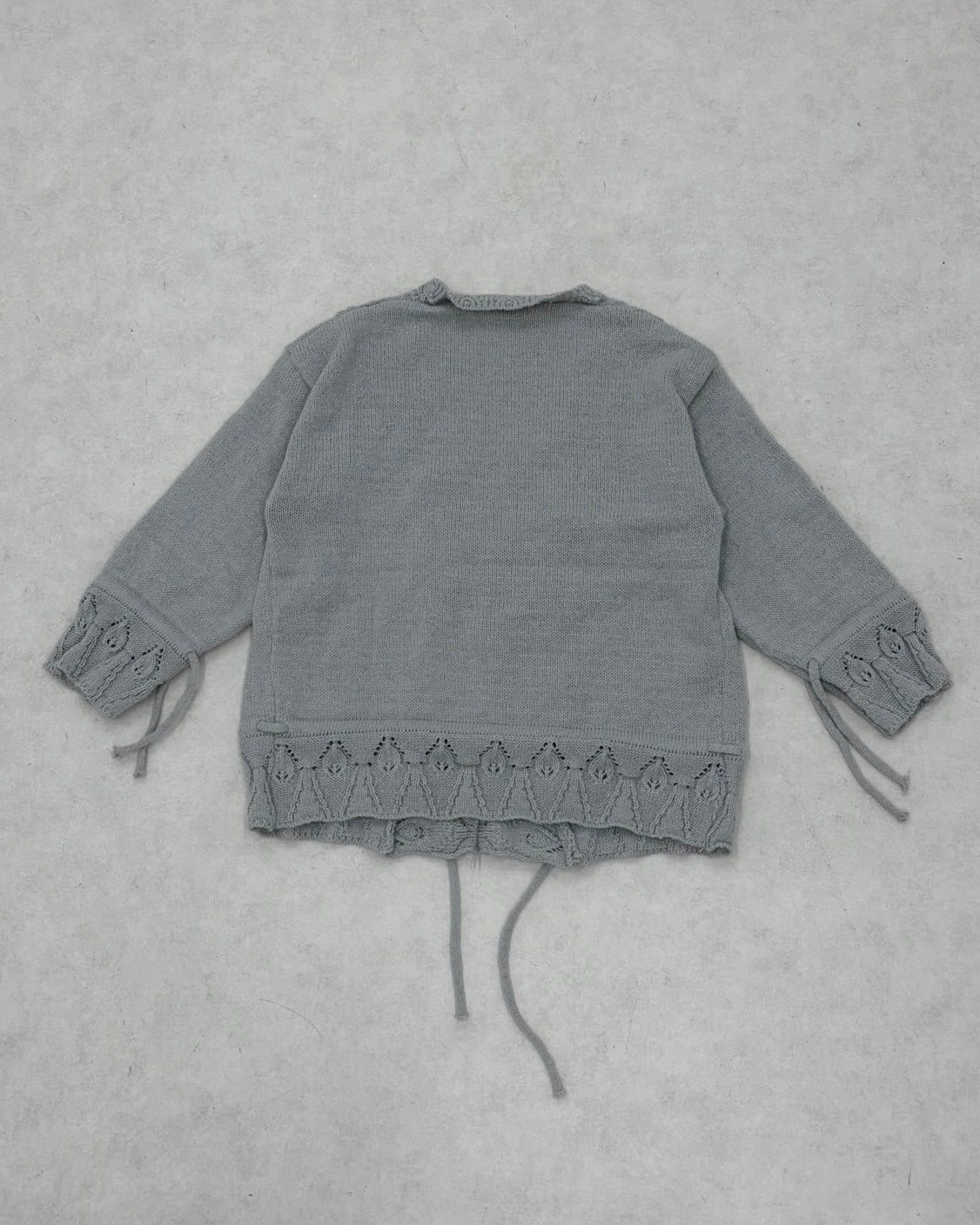 9/18 20:00 発売 国際配送【Nerd out XU】Cozy Vintage Gray Bubble Knit cardigan