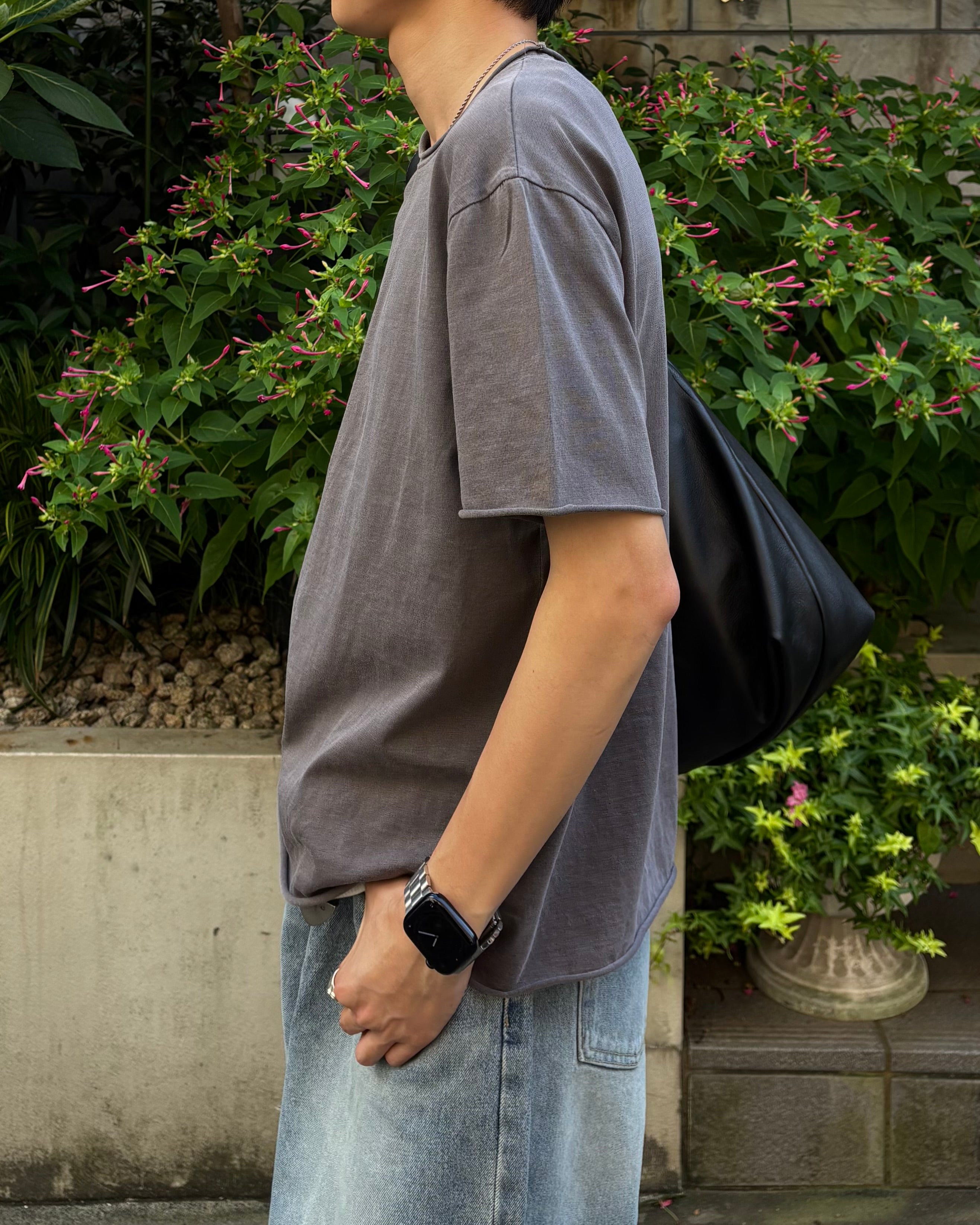 東京店WEB限定受注制【Chikashitsu +】cutting pigment tee (3color)