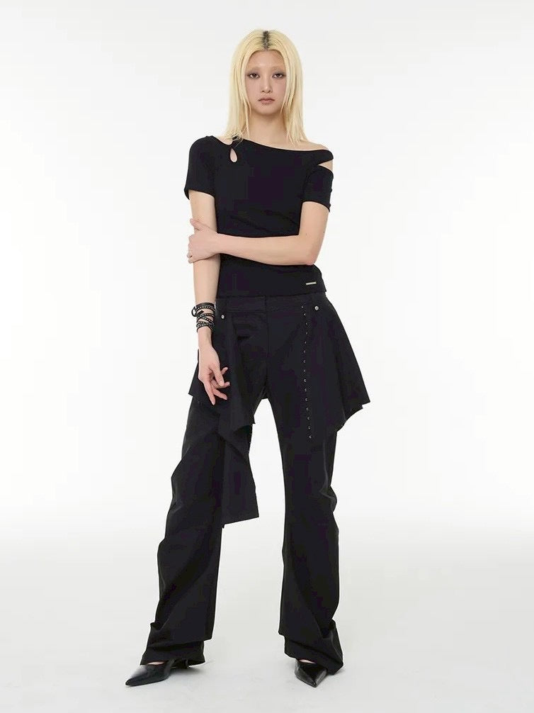 【ROCK CAKE】Shoulder Cutout Top