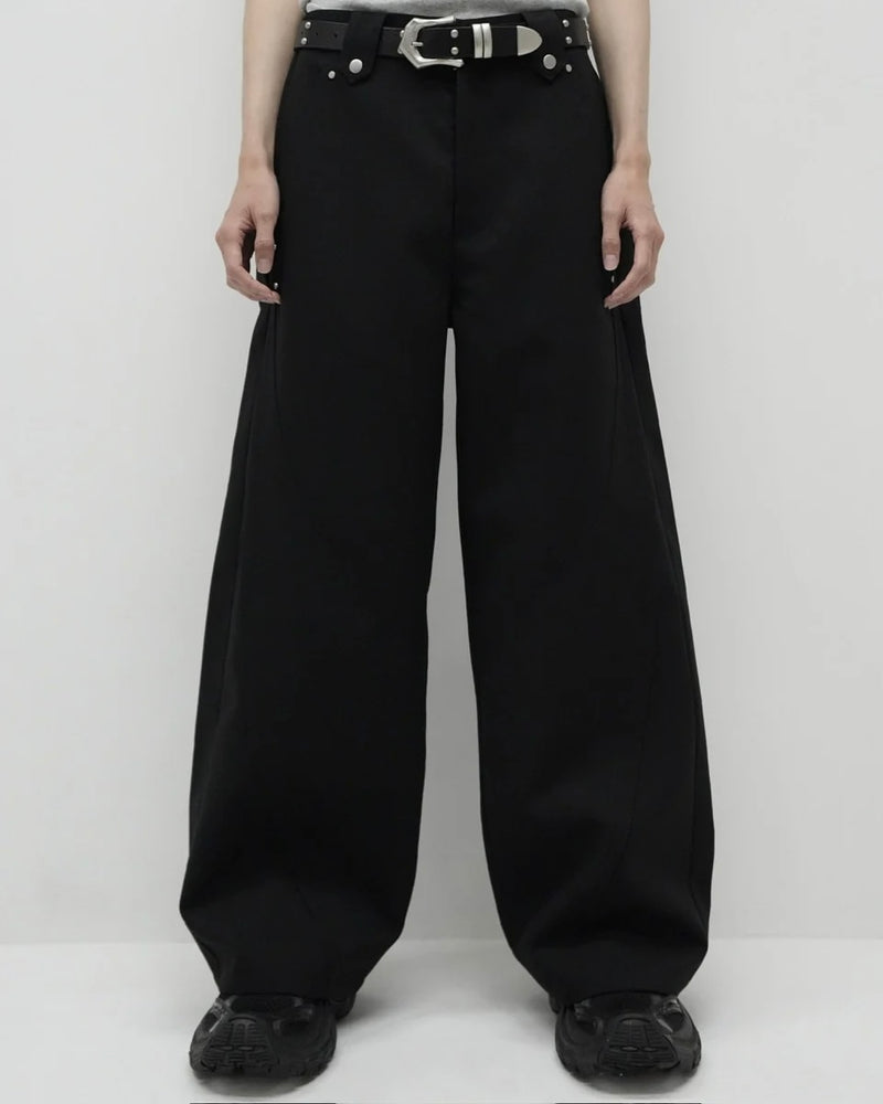 【CS】SEAM DESIGN DRAPE WIDE PANTS