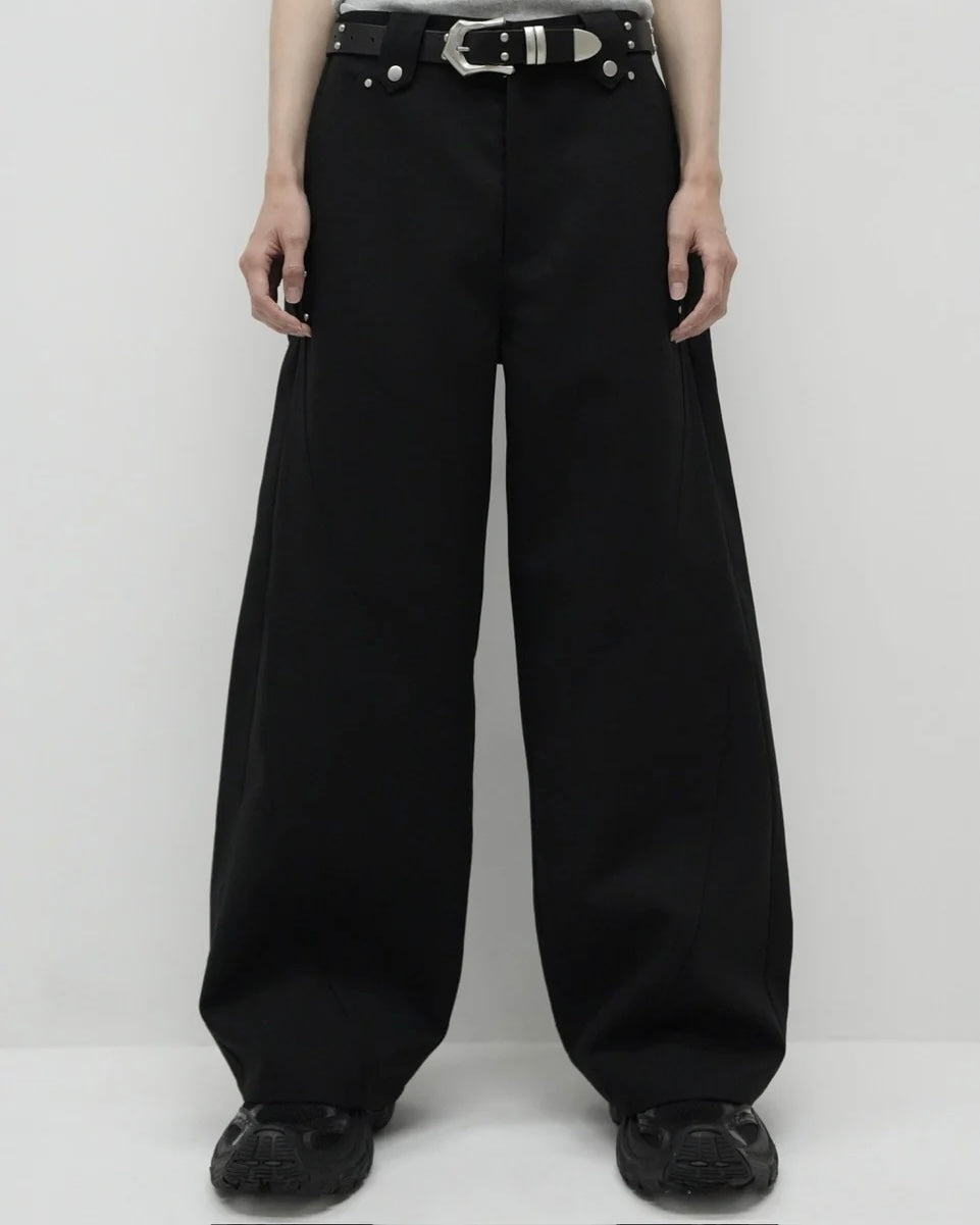 【CS】SEAM DESIGN DRAPE WIDE PANTS