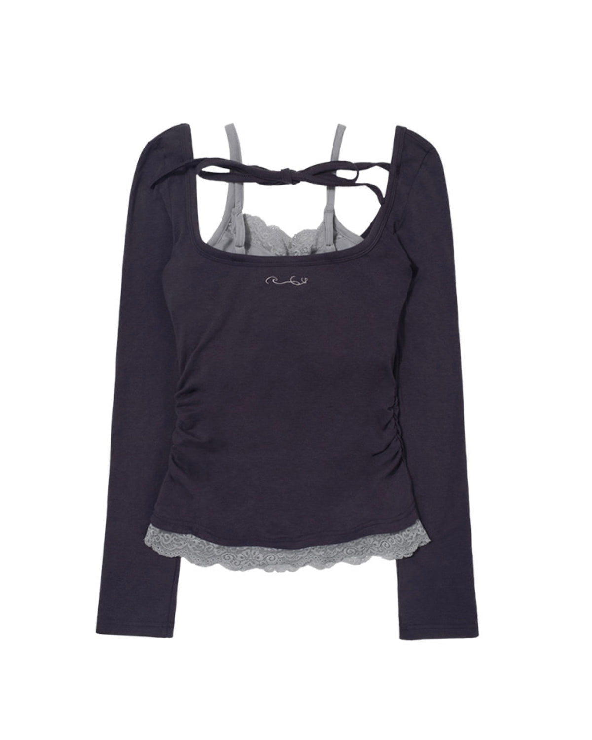 【FANCY CLUB】LACE LAYERED LONG SLEEVE