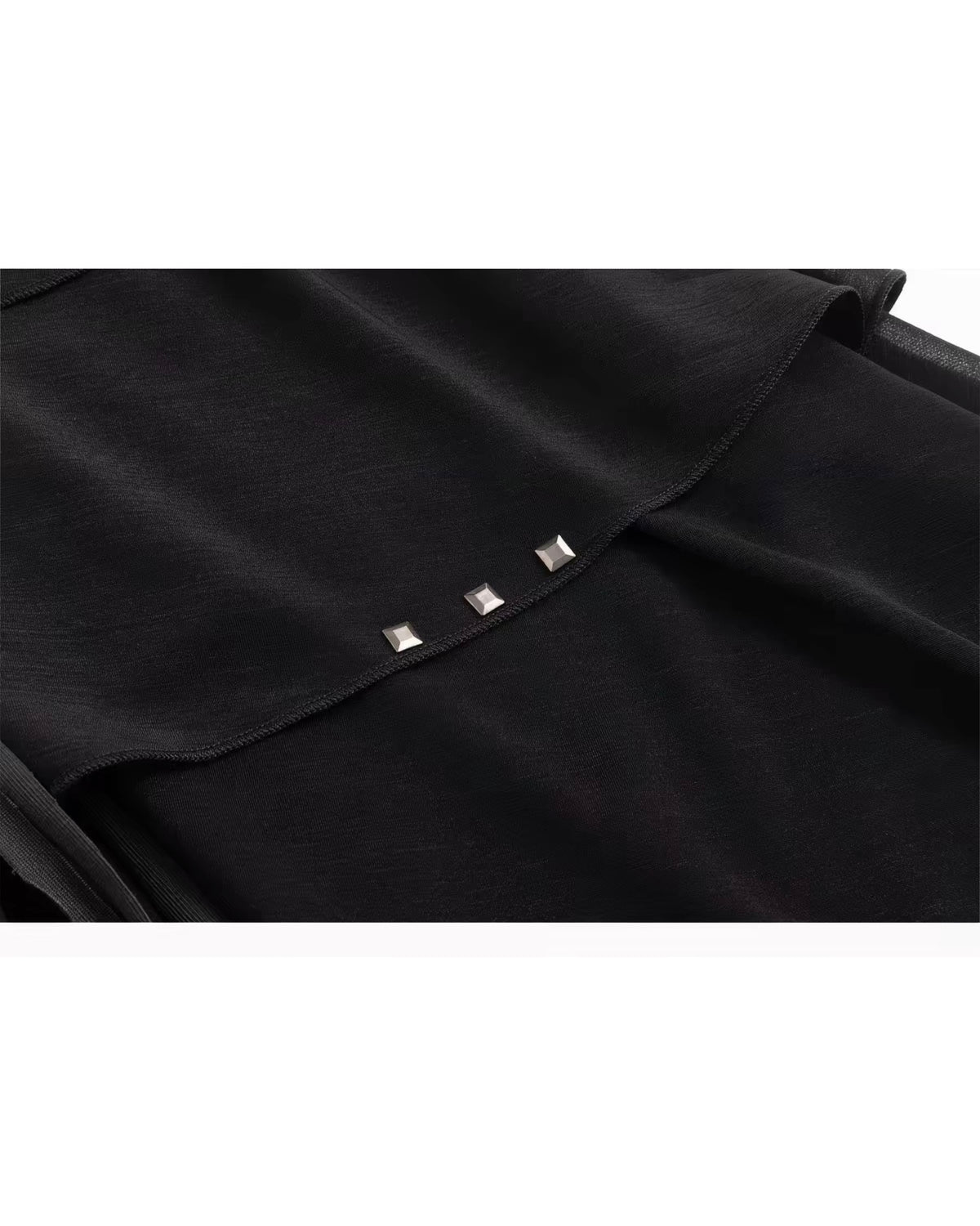 【Cest Nous】Black Tassel Layered Cake Slip Dress