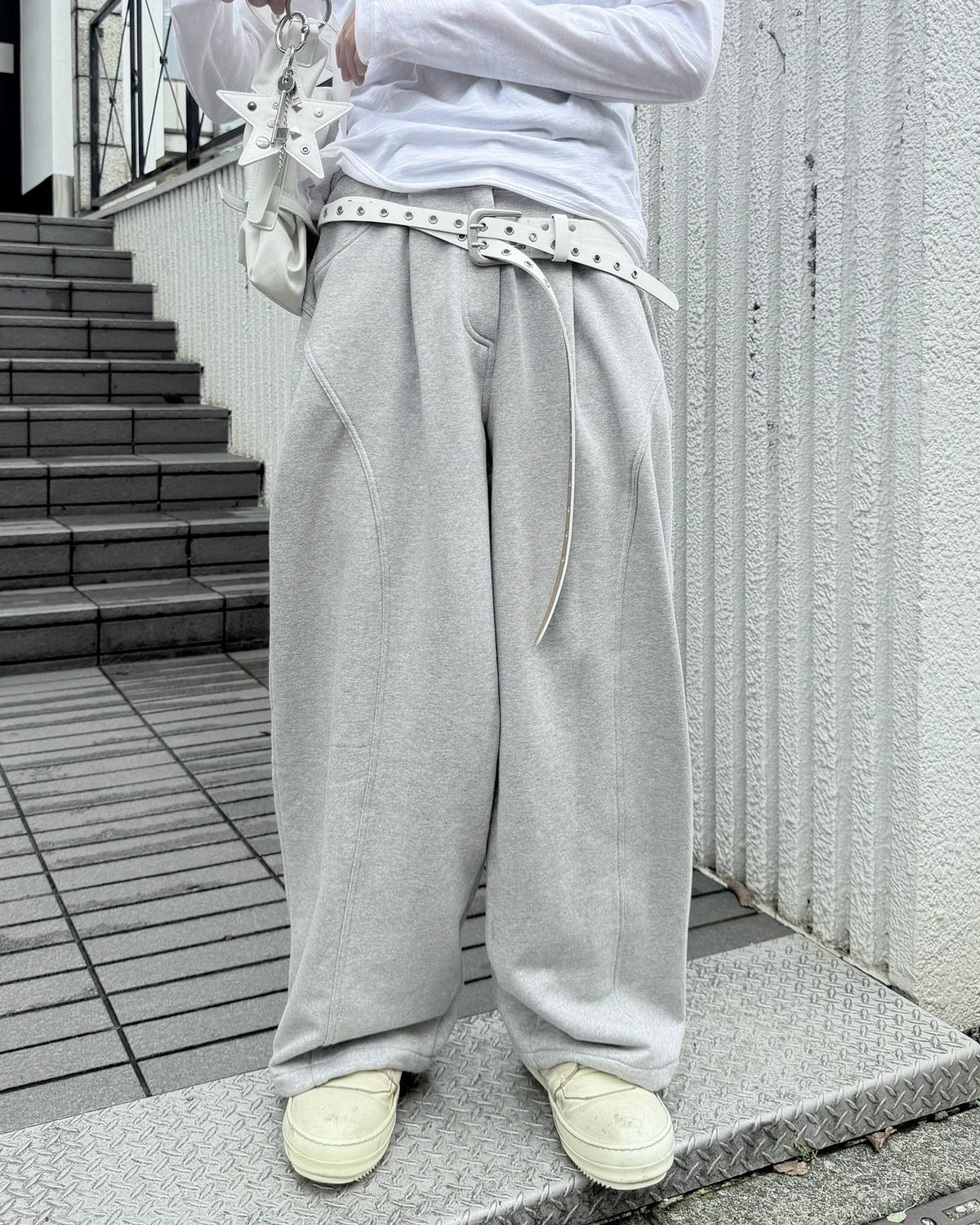 受注制【nmtc+】Curved Seam Wide Sweat Pants (2color)