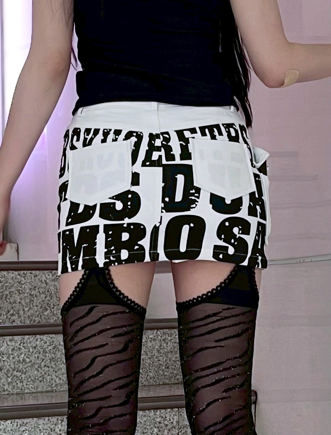 7/11 20:00発売  国際配送【BABY09】leopard pocket skirt
