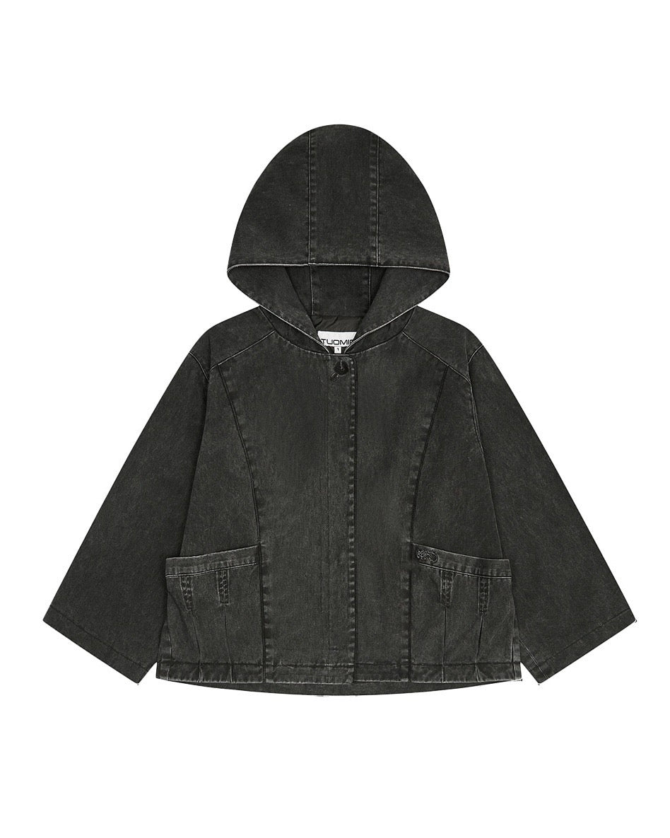 【TUOMIO】WASHED CAPE JACKET