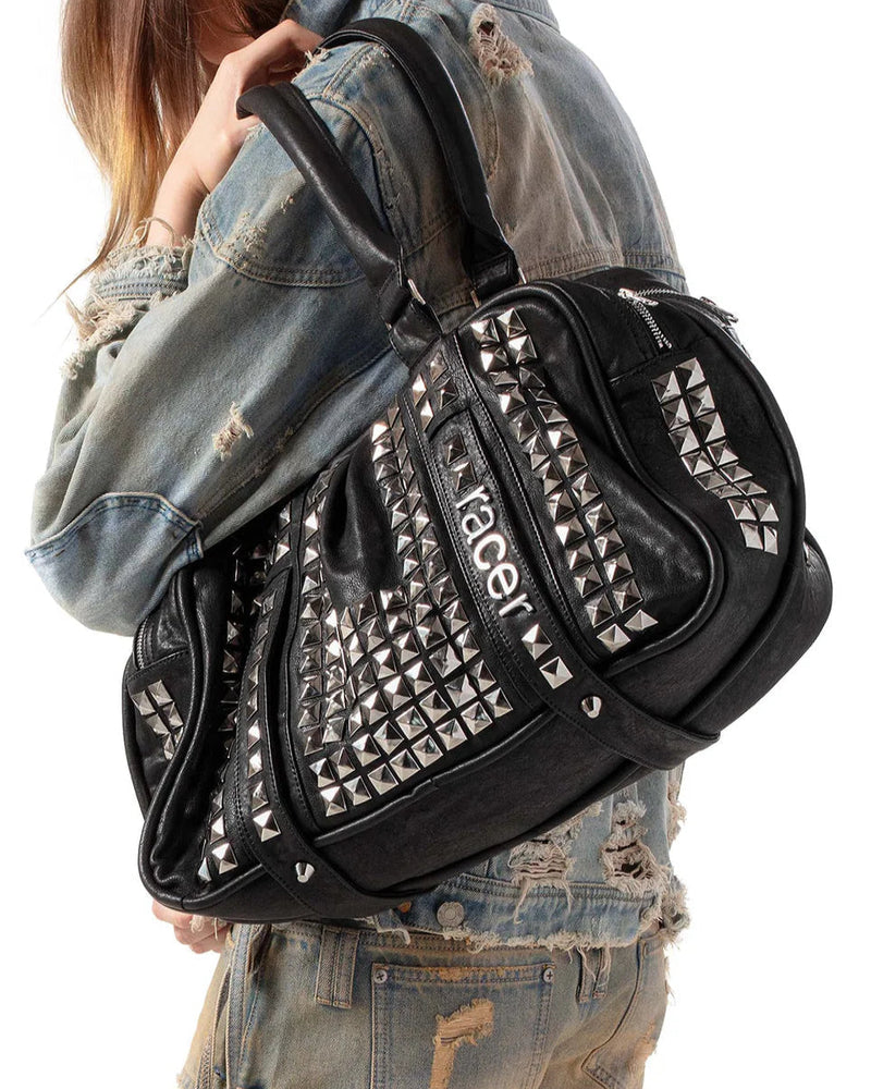 【RACER WORLDWIDE】Studded Leather Bag