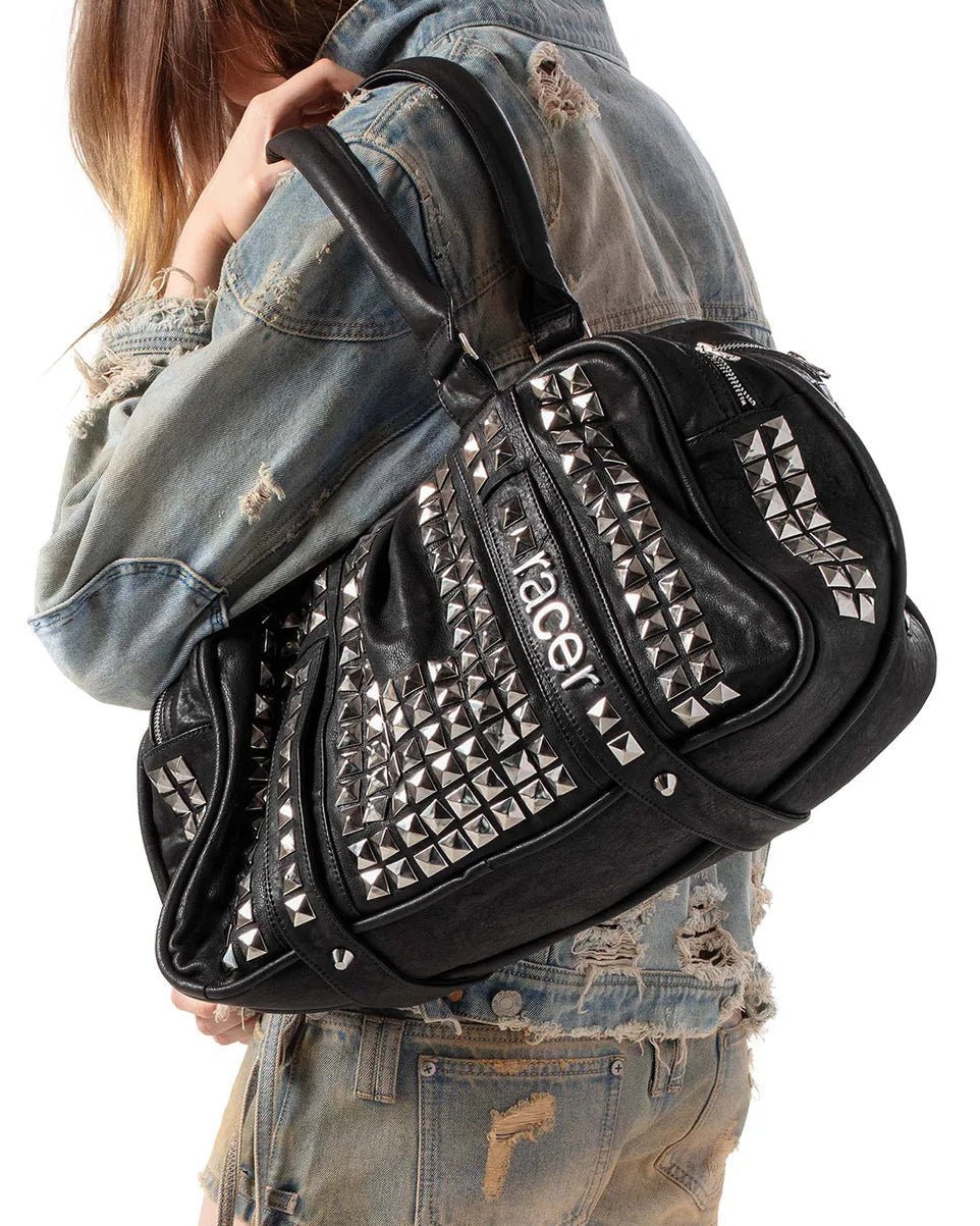 【RACER WORLDWIDE】Studded Leather Bag