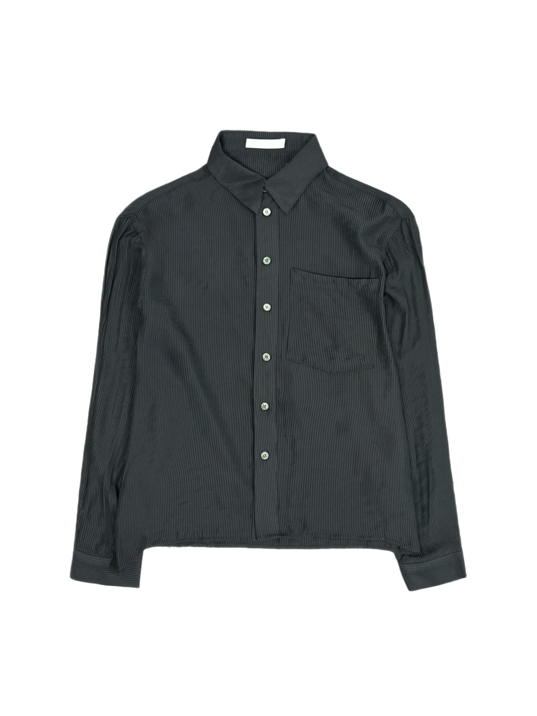 5/8 20:00 発売 受注制【Chikashitsu +】soft cropped stripe shirt (3color)