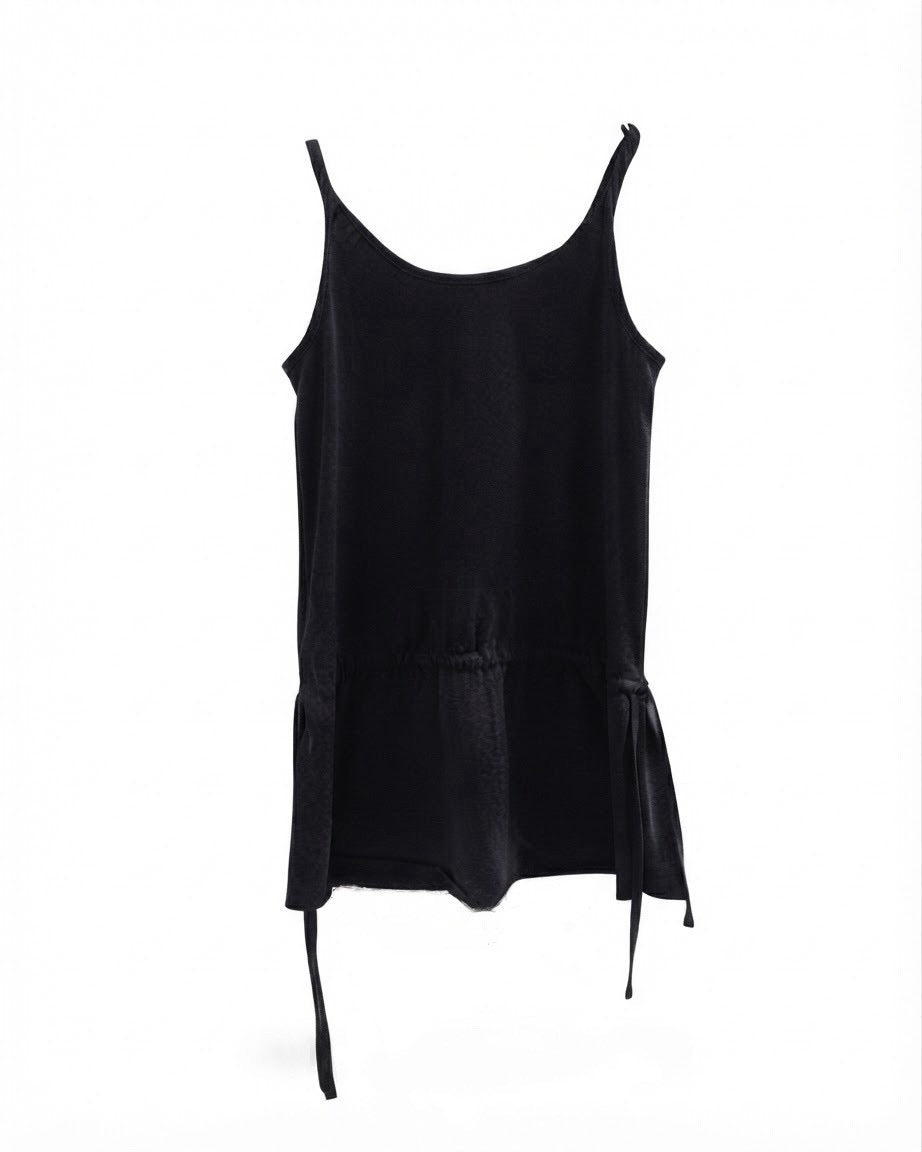 受注制【OaKS】drawstring layered mini dress (2color)