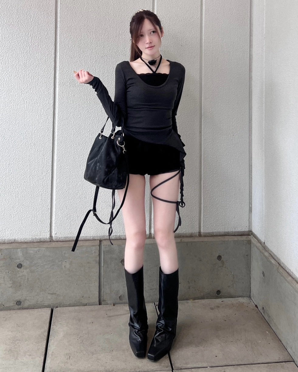 受注制【nmtc+】Asymmetry Layered Top (2color)