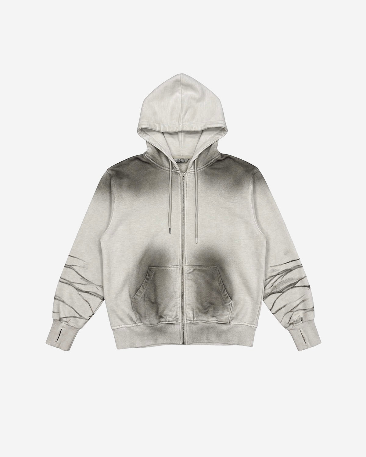 【BLR BLUER】Faded Layer Hoodie Zip-Up Jacket
