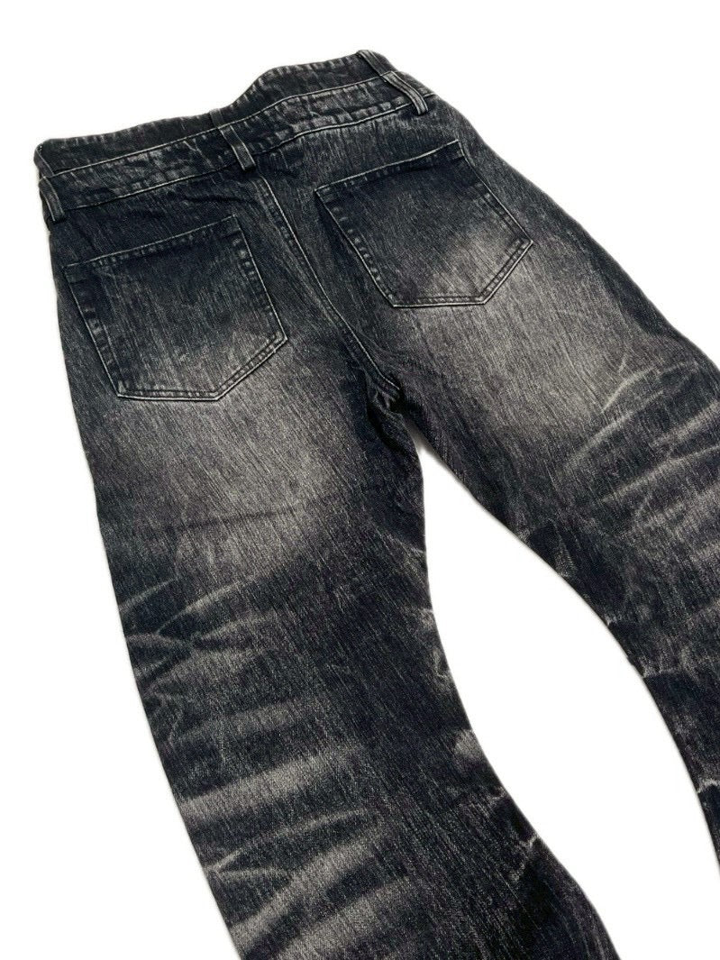 7/11 20:00発売　国際配送【BABY09】cross studs flare denim pants