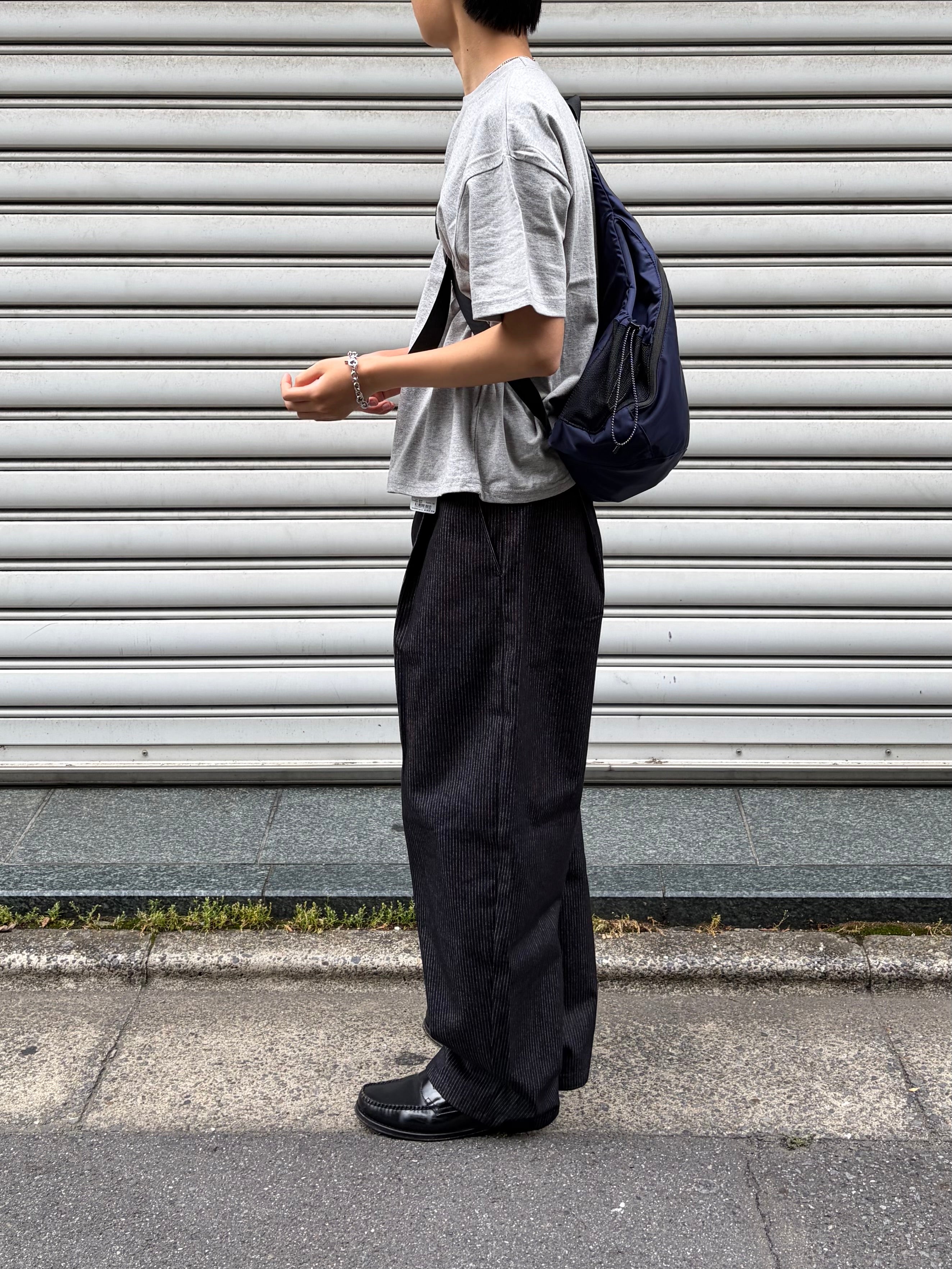 東京店WEB限定受注制【Chikashitsu +】stripe denim pants (2color)
