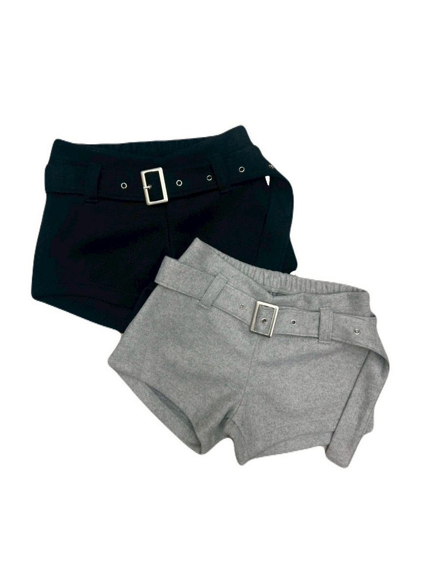 3/1 20:00発売 受注制【nmtc +】belt sweat shorts / 【エヌエムティーシープラス】ベルトスウェットショートパンツ (2color)