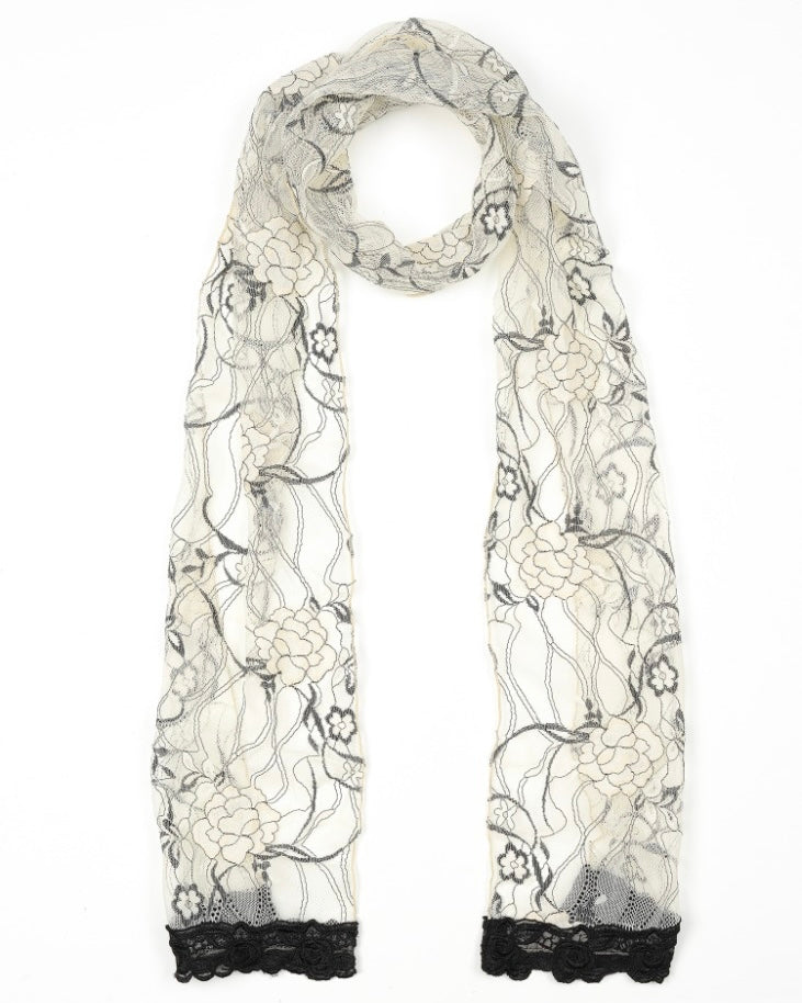 【MIAE】[香] Floral Lace Scarf