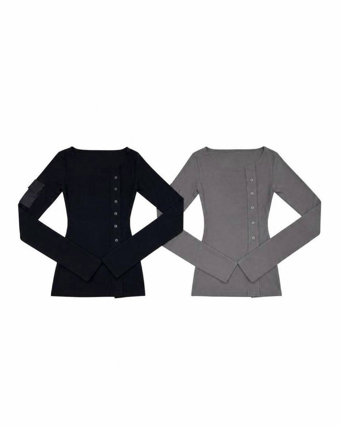 受注制【nmtc+】Double Button Rib Cardigan (2color)