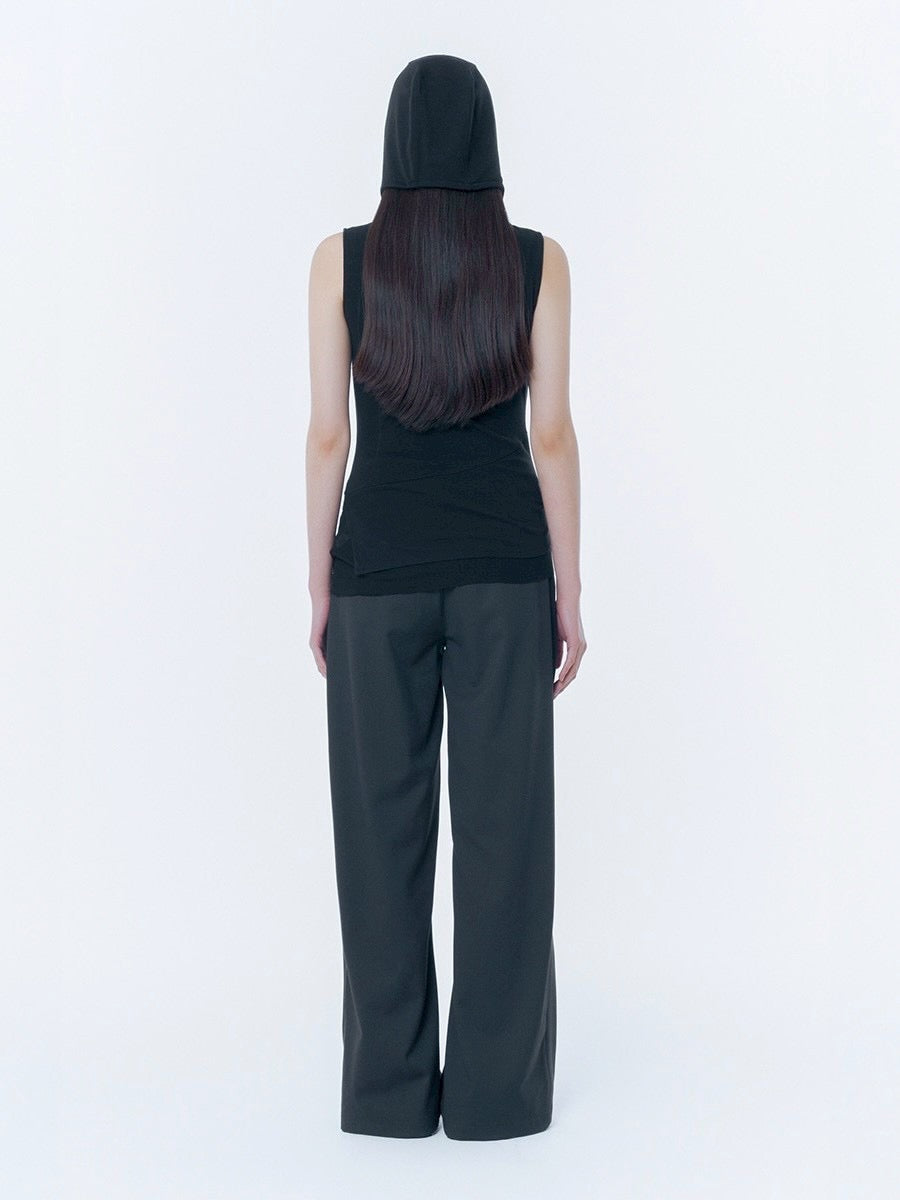 【Miseki seoul】Unbalanced sheer layered sleeveless