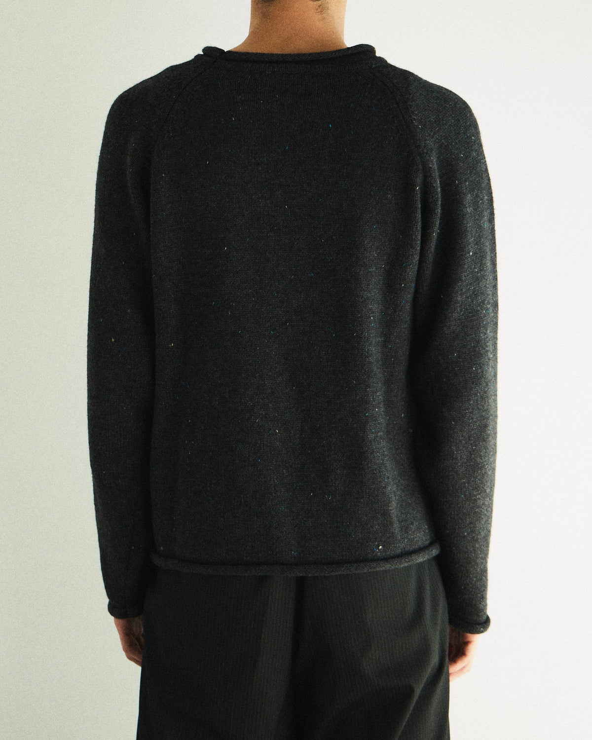【CS】Cut-Off Nep Crewneck Knit