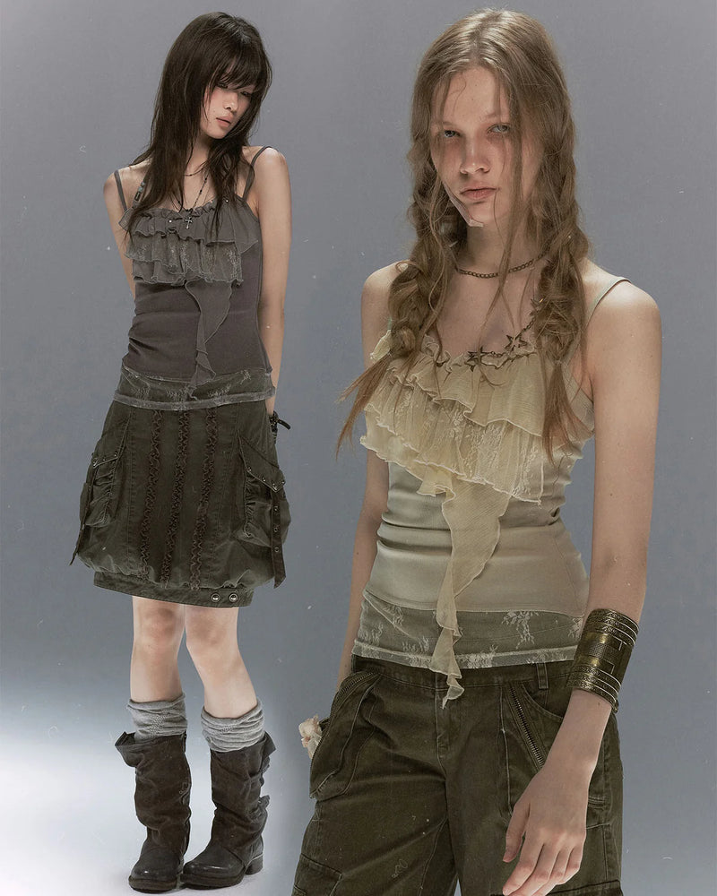 【Cest Nous】Lace beaded camisole