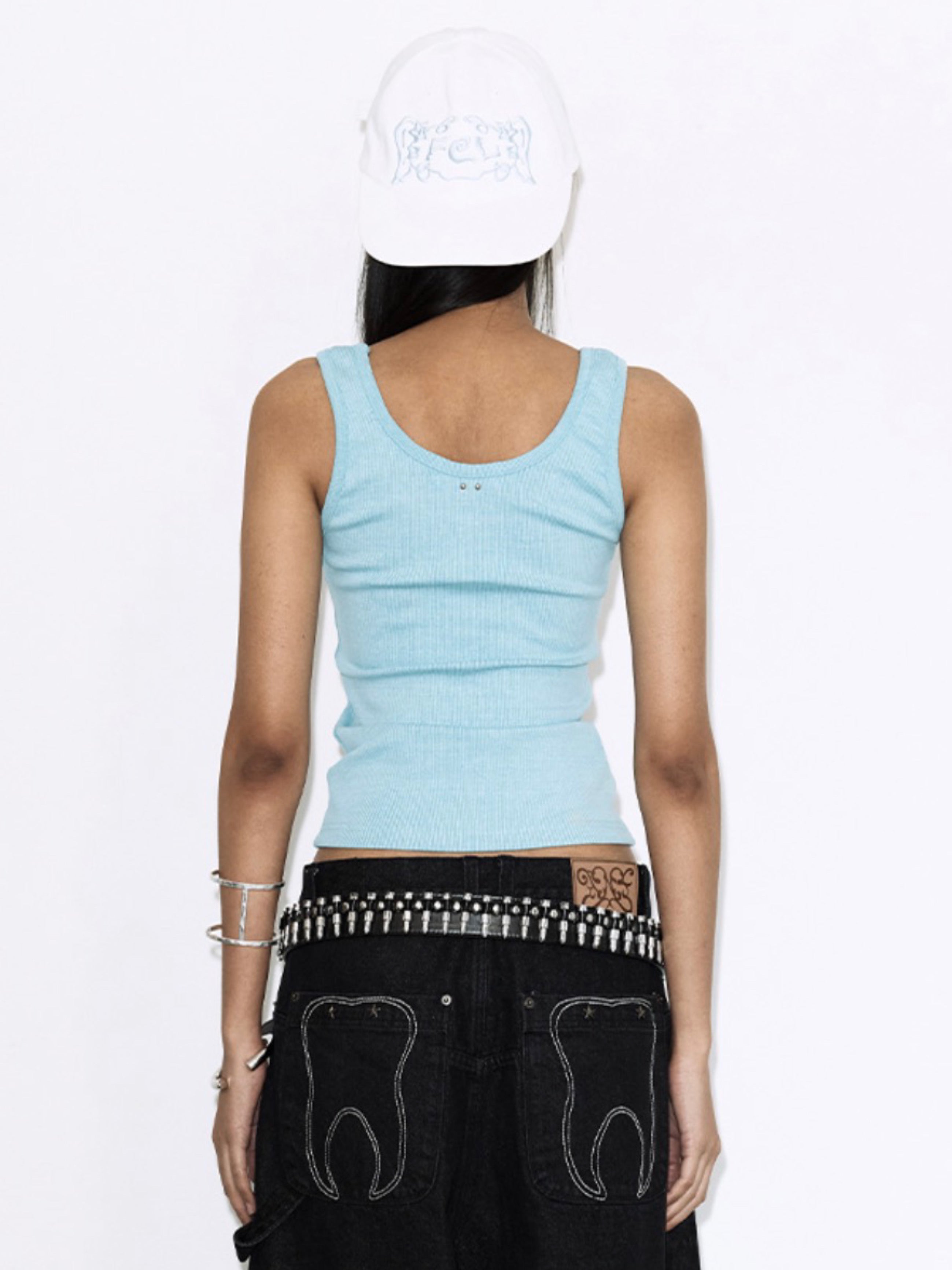 【FANCY CLUB】WASHED HEART SLEEVELESS