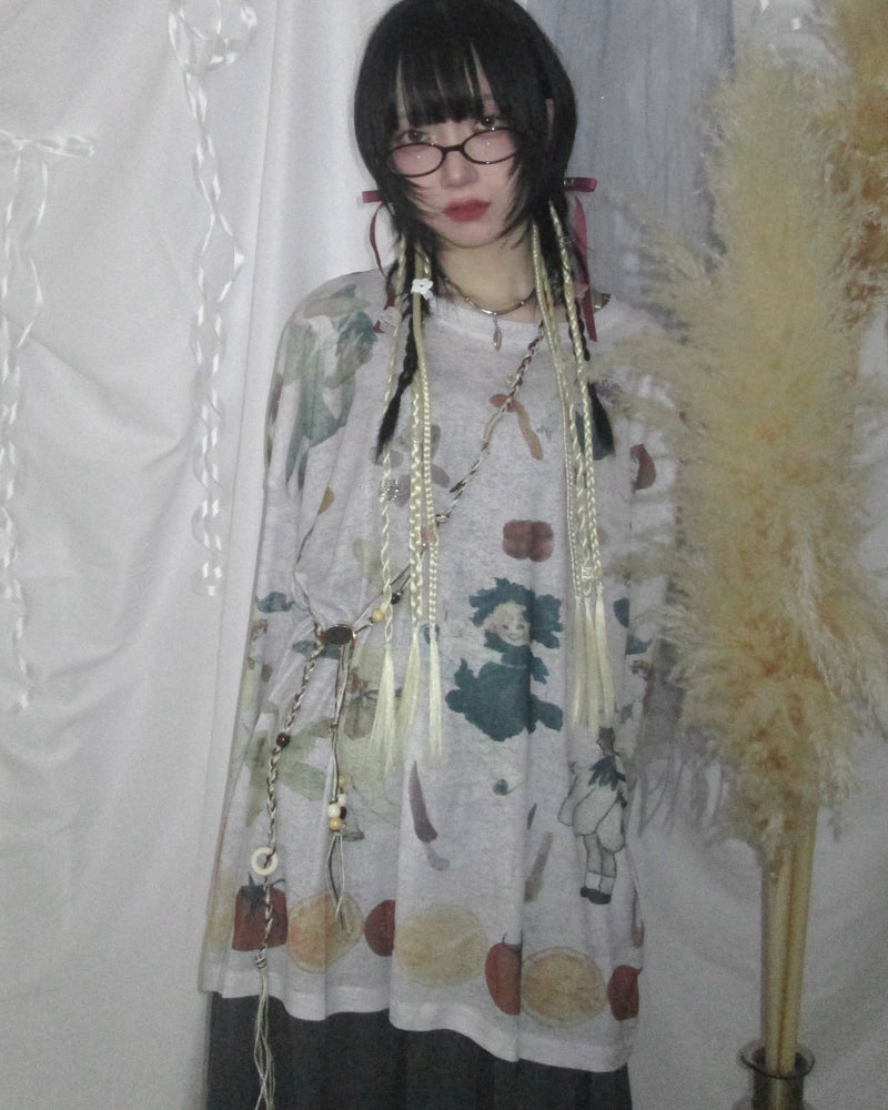 国際配送【Nerd out XU】fey see-through long sleeve