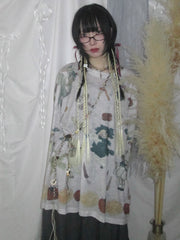 5/29 20:00発売 国際配送【Nerd out XU】fey see-through long sleeve