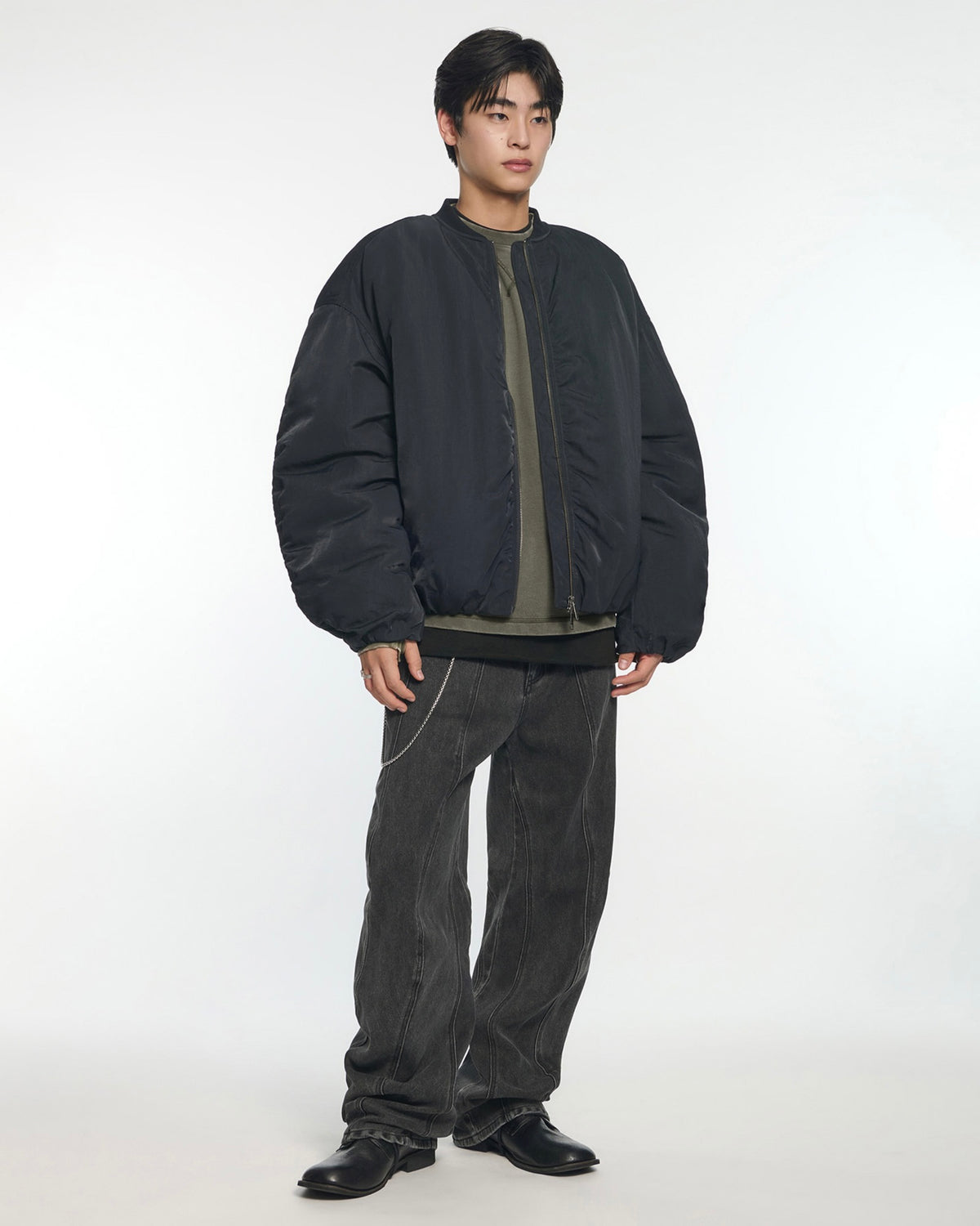 【NOMANUAL】OVERSIZED BOMBER JACKET