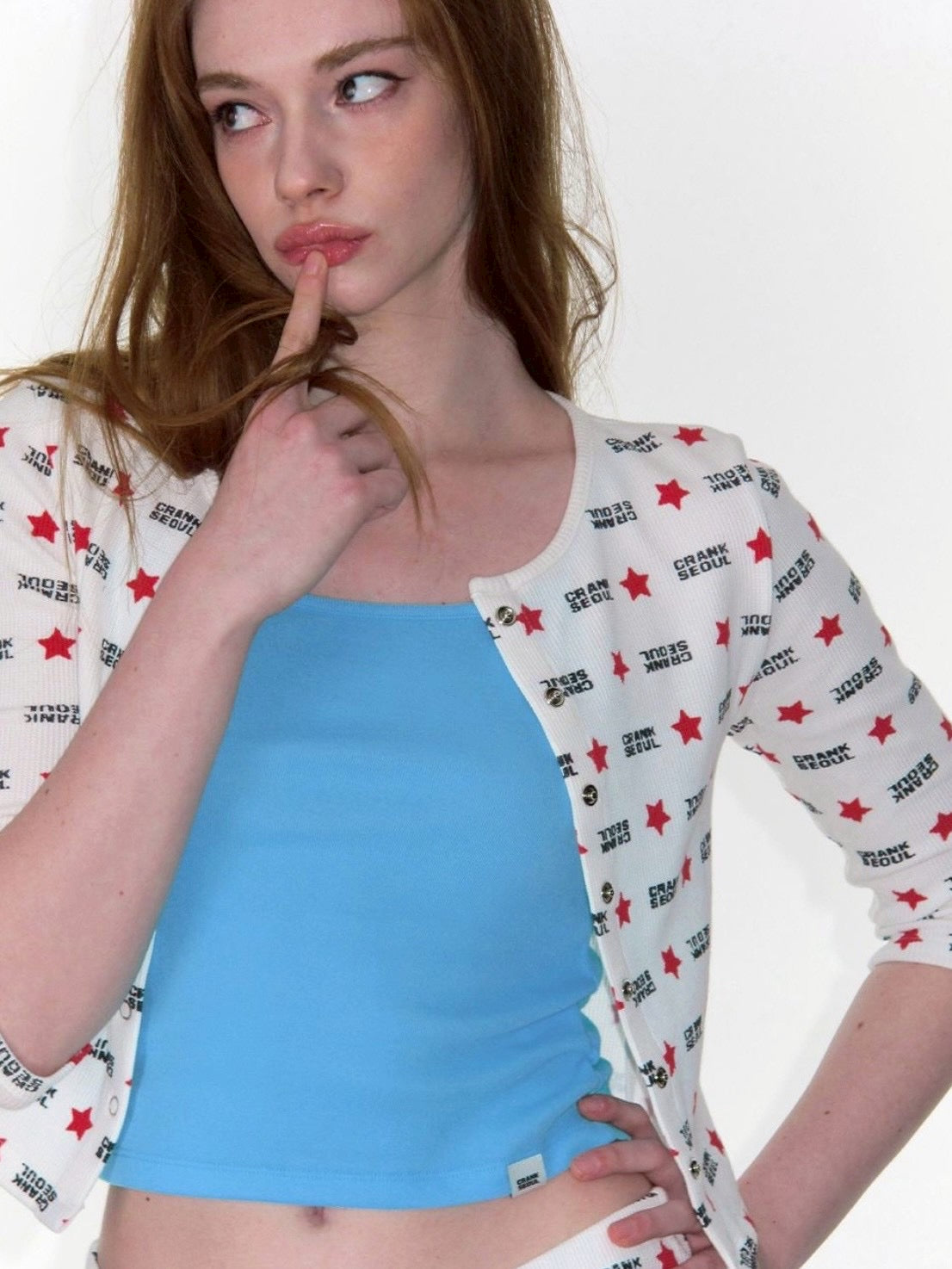 【CRANK】BABY WAFFLE CARDIGAN