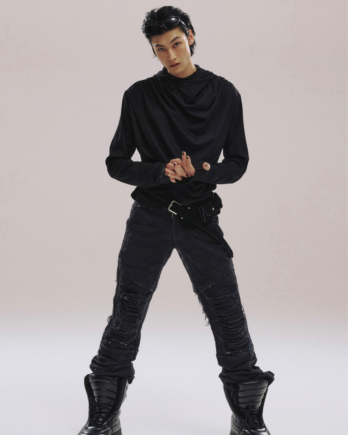 【LECYTO】Avant-garde Drape Hood