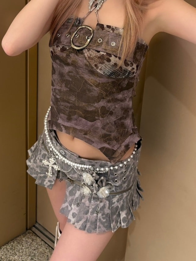 7/11 20:00発売　国際配送【BABY09】cross pearl waist chain (2color)