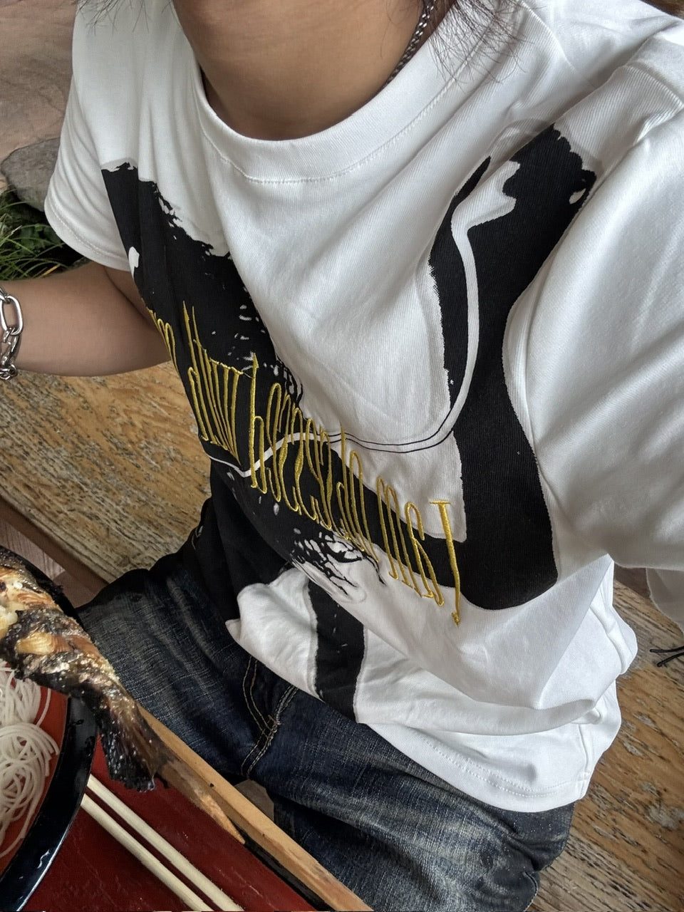 国際配送【RENOL】slim fit print tee