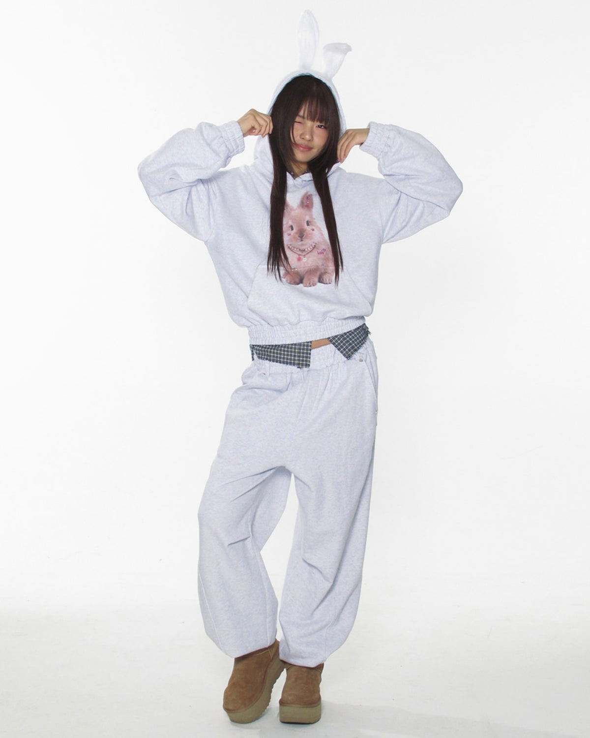 【CRANK】CURVED RIVET JOGGER PANTS