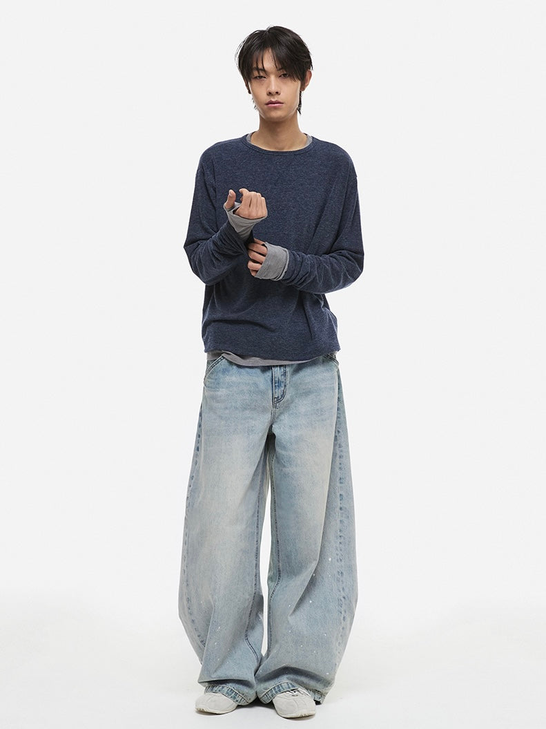 【DNSR】Painting Curved Denim Pants