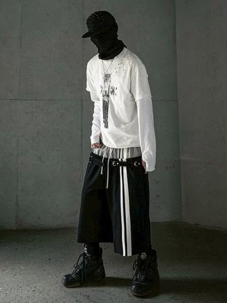 【roaringrad】Double Waist Bermuda Sweat Pants