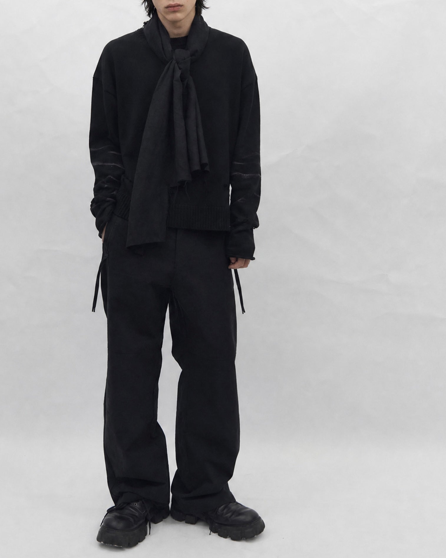 【BLR BLUER】Faded Vintage Knit Sweater