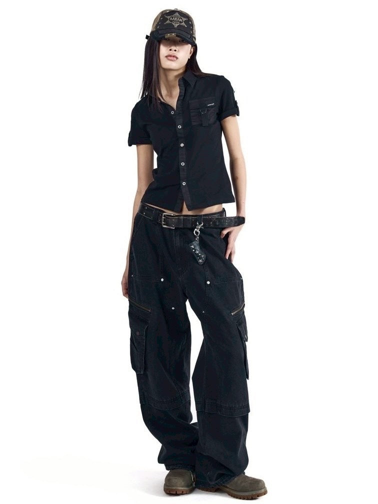 【AAKAM】Typography Leather Belt