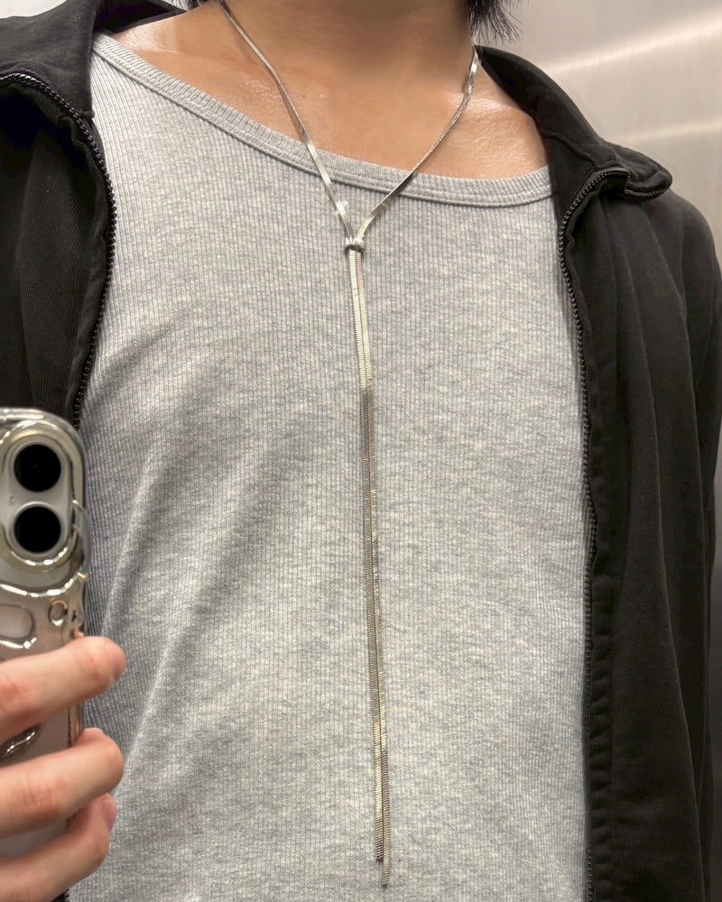 受注制【nmtc+】silver long necklace