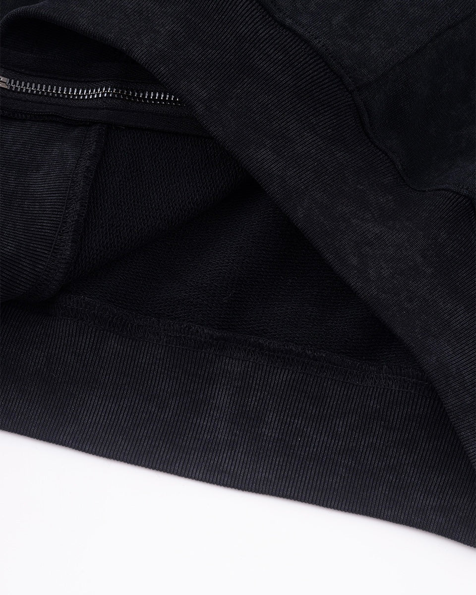 【SUPPLIER】Spray Cross Rhinestone Zip Hoodie