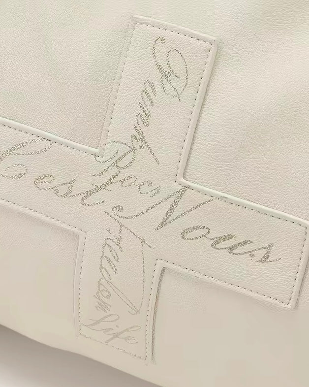 【Cest Nous】Graffiti Cross Leather Bag