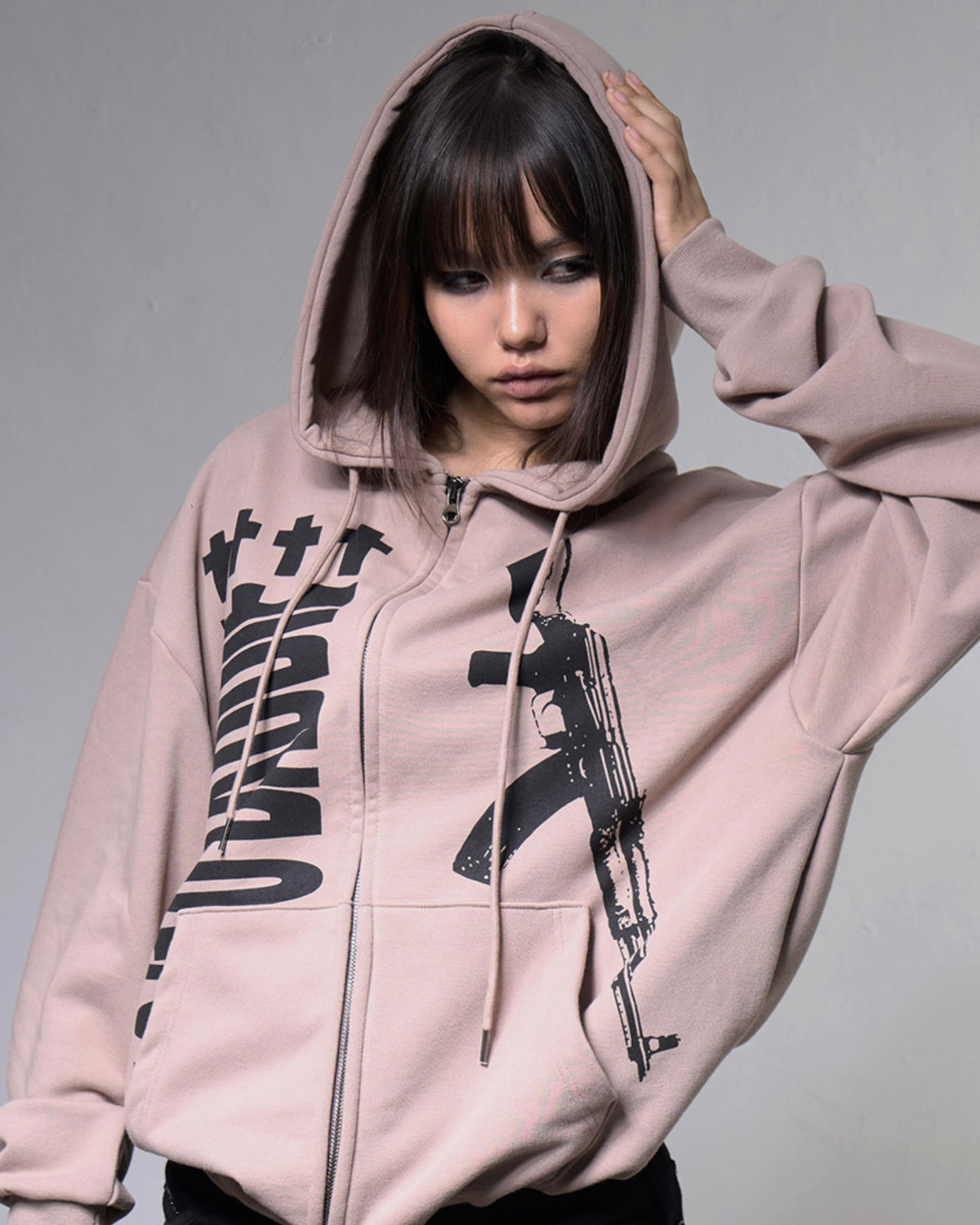 【FANCY CLUB】BADDIE HOODED ZIP-UP