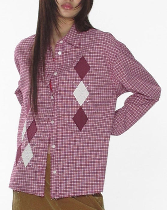 【CRANK】ARGYLE CHECK SHIRTS