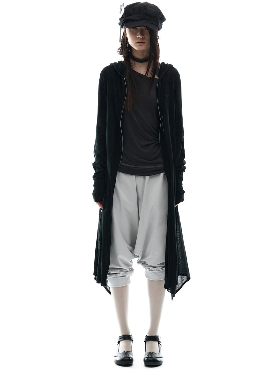 【OJOS】Detach Panel Knit Hoodie