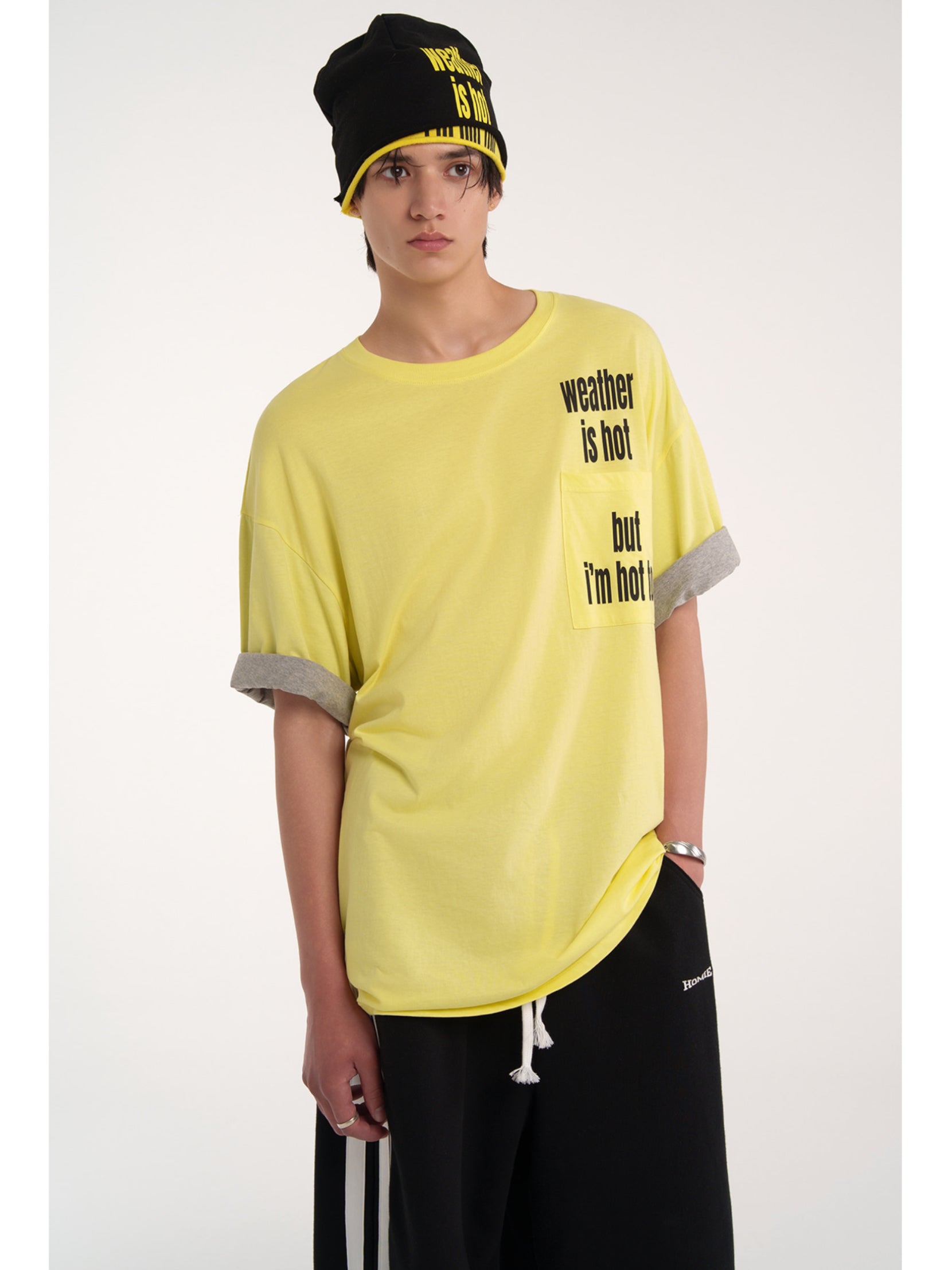 【ESC STUDIO】two sleeve hot t-shirt
