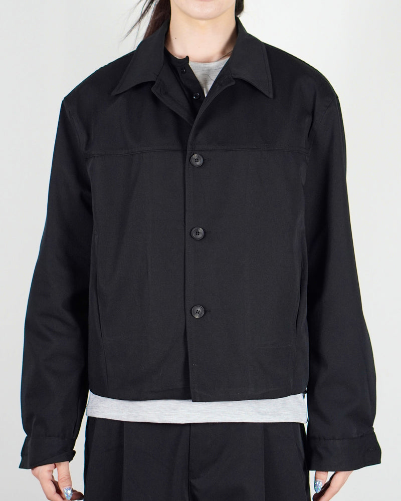 受注制【Chikashitsu +】cropped button jacket
