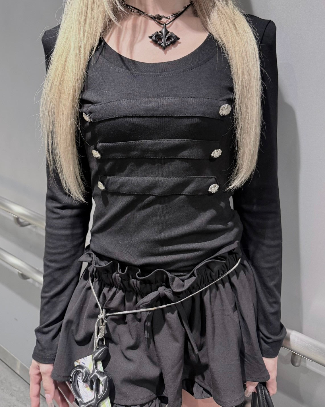 受注制【nmtc+】Napoleon Button Top (2color)