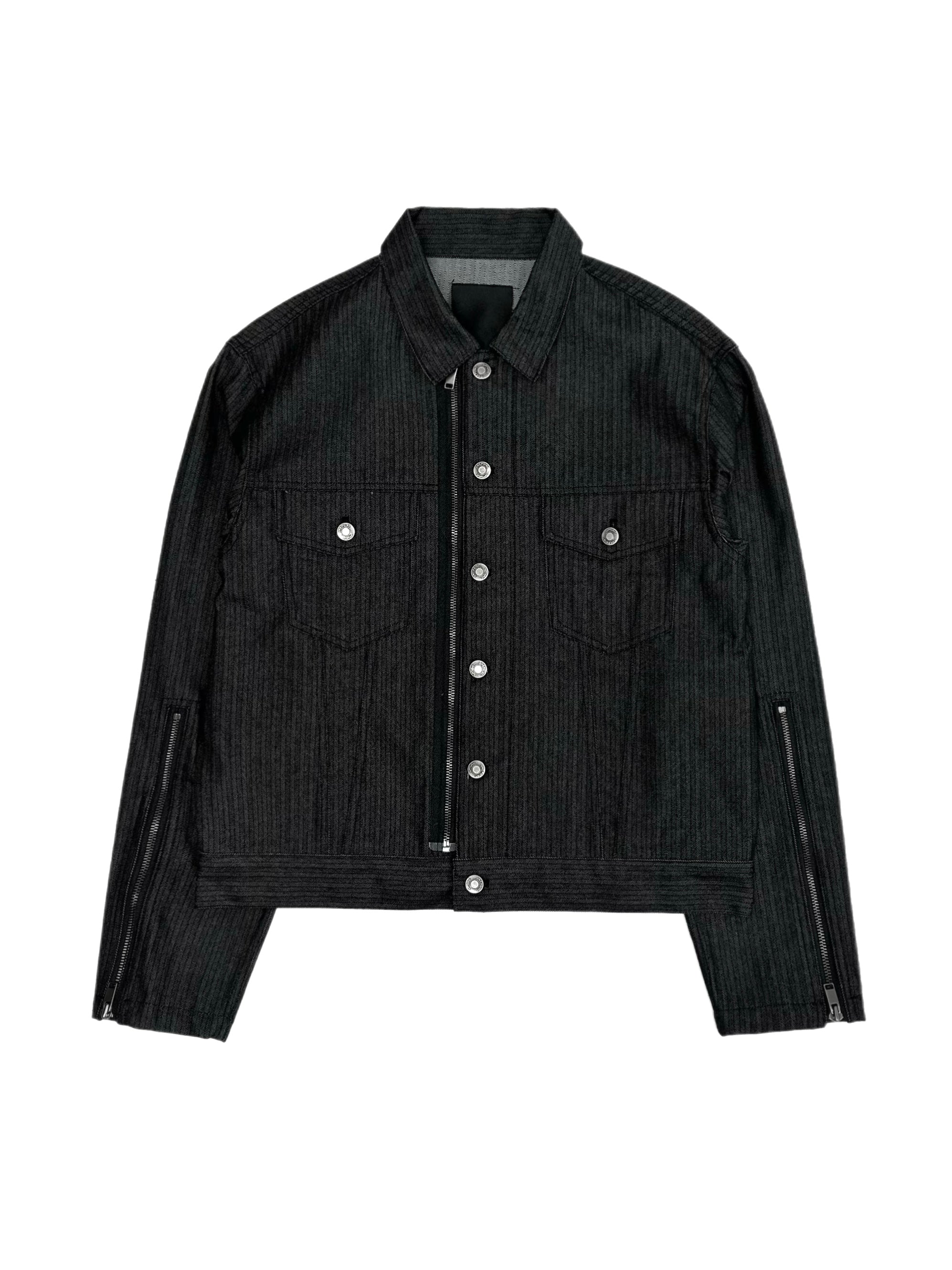 4/10 20:00発売 受注制【Chikashitsu +】non fade denim trucker jacket (2color)