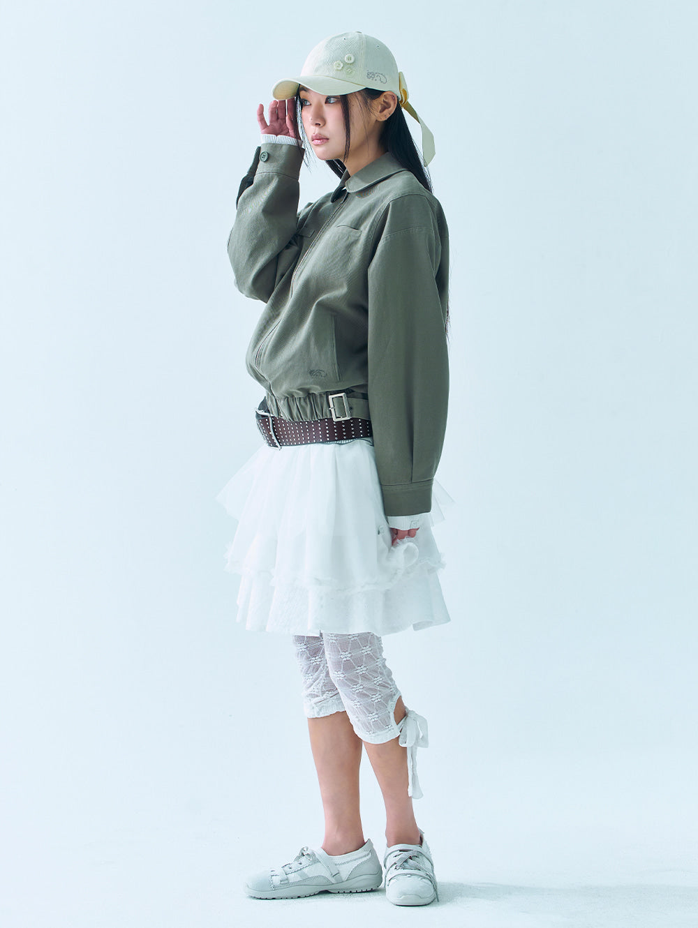【TUOMIO】BUTTON RIBBON CAP